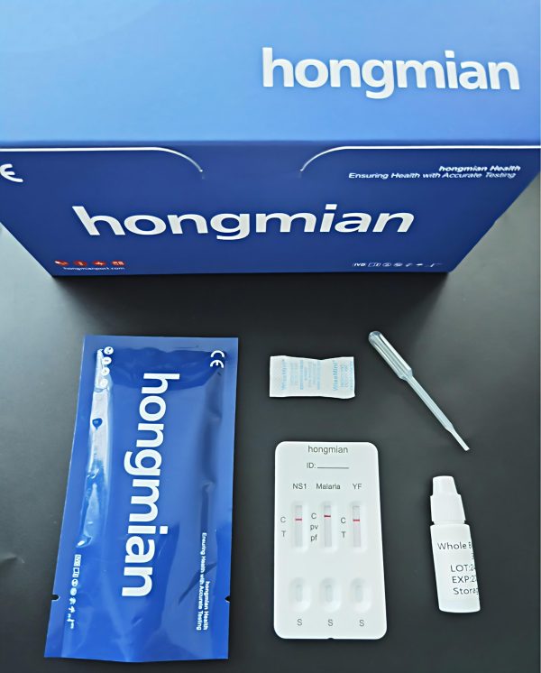 3-in-1 Rapid Test Kit for Malaria Pf/Pv, Dengue NS1 & Yellow Fever for Clinic & Travel