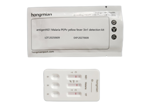 3-in-1 Rapid Test Kit for Malaria Pf/Pv, Dengue NS1 & Yellow Fever for Clinic & Travel