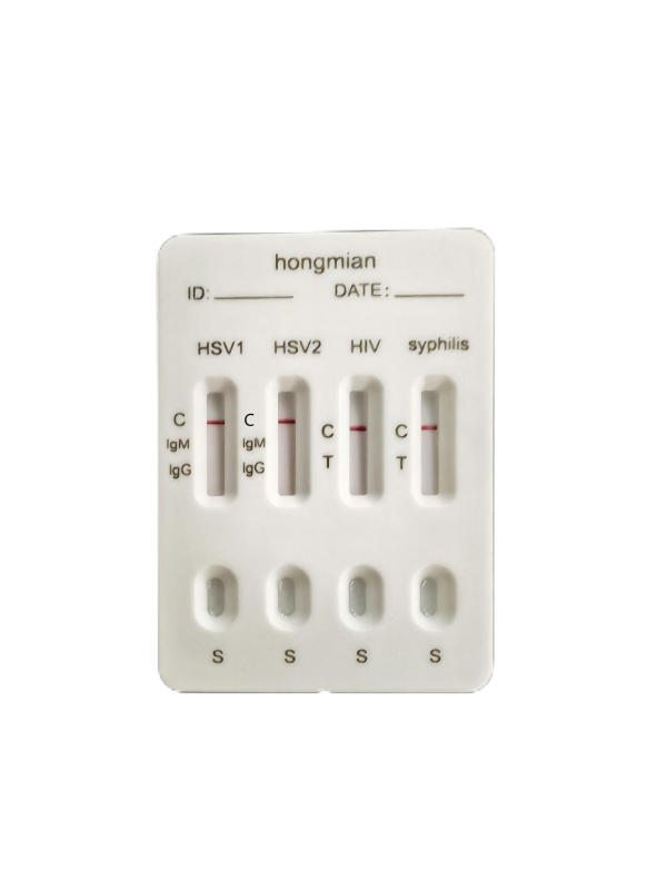 4in1 Herpes Simplex Virus Type 1/2 Syphilis HIV Detection IgM/IgG Rapid Test Kit