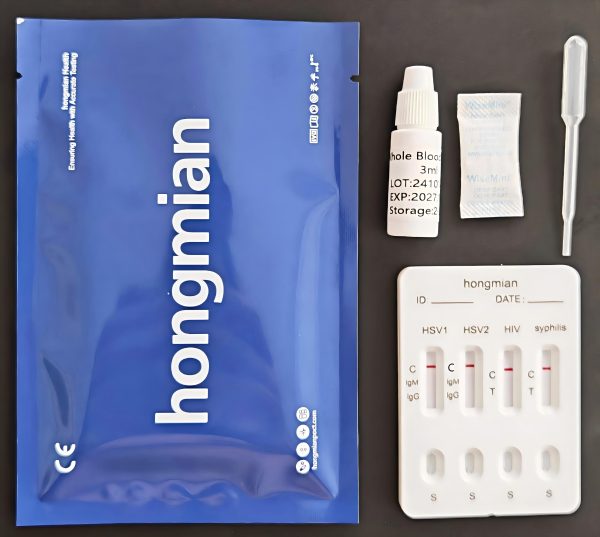 4in1 Herpes Simplex Virus Type 1/2 Syphilis HIV Detection IgM/IgG Rapid Test Kit