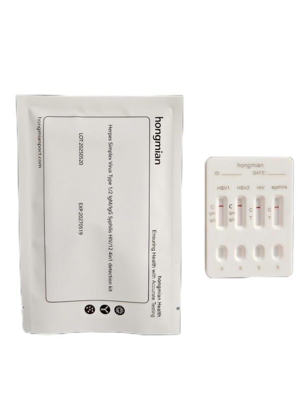 4in1 Herpes Simplex Virus Type 1/2 Syphilis HIV Detection IgM/IgG Rapid Test Kit