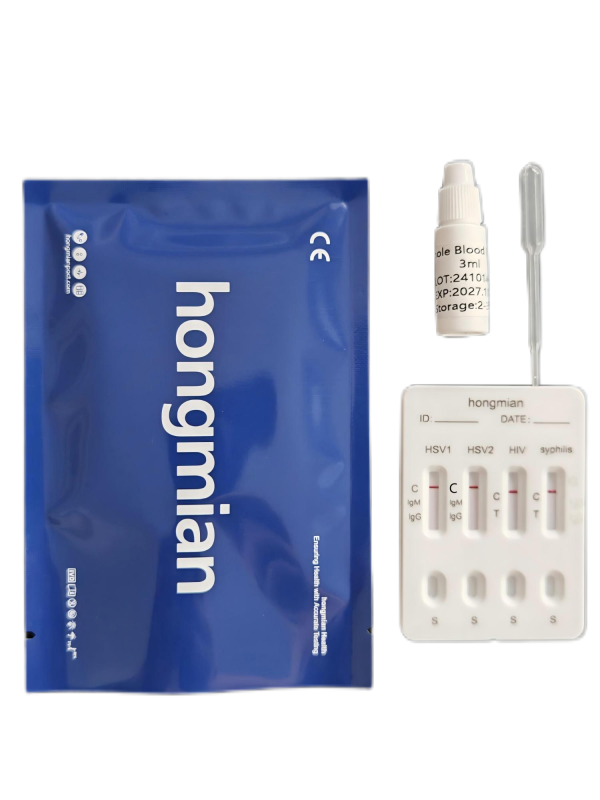 4in1 Herpes Simplex Virus Type 1/2 Syphilis HIV Detection IgM/IgG Rapid Test Kit