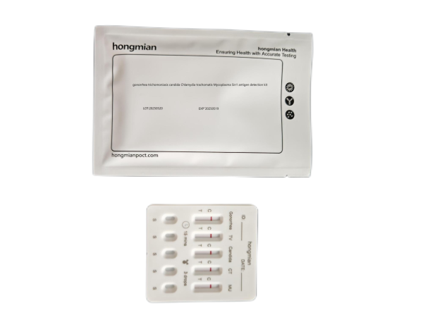5-in-1 Antigen Detection Kit for Gonorrhea Trichomoniasis Candida Chlamydia Mycoplasma